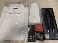 新郎用 タキシード小物５点セット シャツ・カフス他 結婚式一式