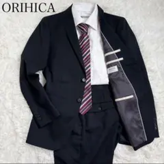 ORIHICA スーツ セットアップ 黒 ビジネス リクルート ウール Y5