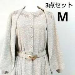 昭和 レトロ M ヴィンテージ レディース スーツ セットアップ ワンピース 花