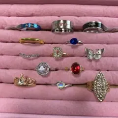 ステンレスリング　真鍮リング13 本セットまとめ売り