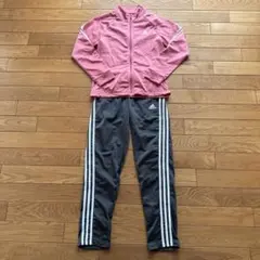 adidas ジャージセット 160cm ピンク/グレー