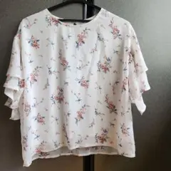 しまむら フリル袖ブラウス