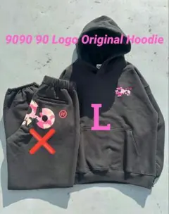 9090 90 Logo Original Hoodie【Black】 Lサイズ