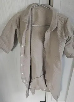 ユニクロ♡ベージュ♡キルティングロンパース♡長袖♡サイズ80♡