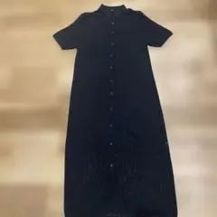 UNIQLO メッシュロングワンピース ブラック S