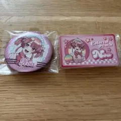 カラフルピーチ ダイナー おなまえバッチ ラメキラ缶バッジ のあさん