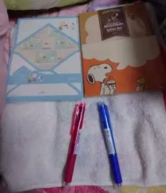 PEANUTS スヌーピー レターセット とボールペン