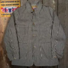 00s　リーバイス　復刻　カバーオール　サックコート　ストライプ　希少サイズ　L
