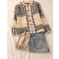 ノルディック vintage knit カーディガン