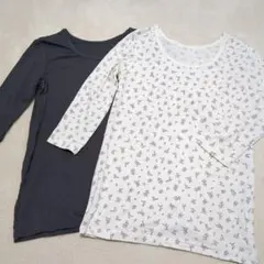 開封のみ 女児 肌着 七分袖 アンダーシャツ2枚セット 140