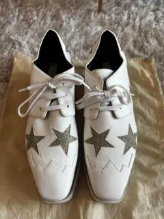 S*u様 STELLA McCARTNEY 37 ホワイト×ゴールド　厚底スニー