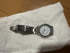 シルバー ステンレススチール クォーツ時計