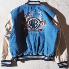 ⭐︎美品⭐︎90s ワーナーブラザーズ Varsity jacketスタジャン 2026年最新】warner bros ワーナーブラザーズ スタジャンの人気