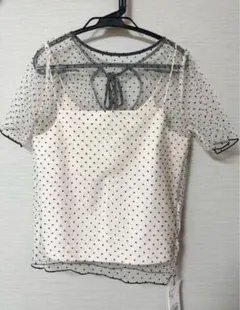 【新品タグ付き】スナイデル シアーカットチュールトップス