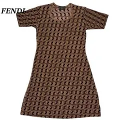 最終値下げ希少 レア Fendi ズッカ柄ロゴ ミニワンピース M - メルカリ