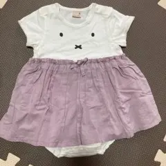 プティマイン ミッフィーコラボ フリルロンパー80