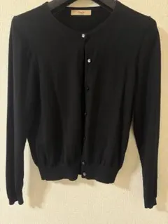 美品✨ウール長袖カーディガン　黒9号