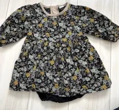Cottoli 花柄ロンパース　リバティ　コーデュロイ