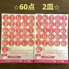 ヤマザキ　春のパンまつり2026 キャンペーン　応募シール　60点　2皿分