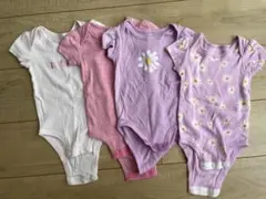 Pekkle ベビー 半袖ロンパース 4枚セット 6Mのサムネイル