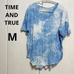 TIME AND TRUE 【M】ブルータイダイ Tシャツ