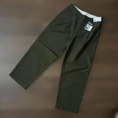 新品　タグ付き　UNIQLO JWAコラボ　タックワイドパンツ　オリーブ