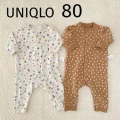 ユニクロ　カバーオール　80 ロンパース　ベビー　パジャマ　スエット　スウェット
