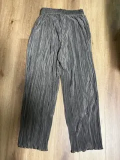 プリーツパンツ Lサイズ ダークグレー