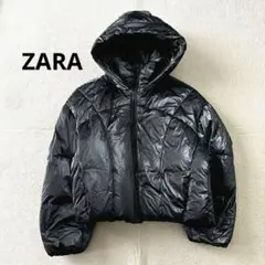 ZARA ザラ メタリック パフ アノラック ダウンジャケット 洗える Sサイズ