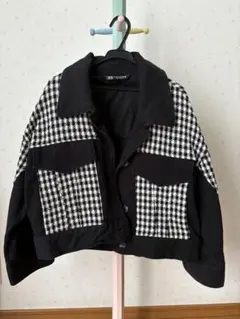 ZARA チェック柄ショートジャケット