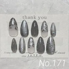 【現品】ネイルチップ♡マグネット/シルバー/ヒョウ柄/フラッシュ/星/ブラック