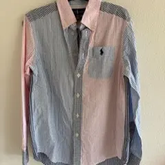 Ralph Lauren ストライプ長袖シャツ M (10-12)