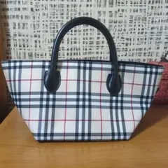 バーバリー ブルーレーベル　舟形　ミニ　トートバッグ　ノバチェック