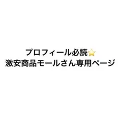 プロフィール必読⭐️激安商品モールさん専用ページ