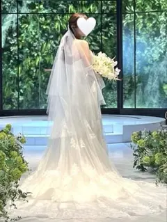 《美品》ウェディング ベール ロング コーム付 mirrormirror