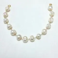 14Kgf 淡水真珠 サークルパール 羽織紐兼ブレスレット