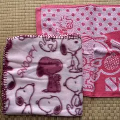 スヌーピー フリースブランケット 約70cm x 70cm