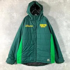 ATHLETA　ダウンコート　グリーン　フーディー　帝京長岡　サッカー