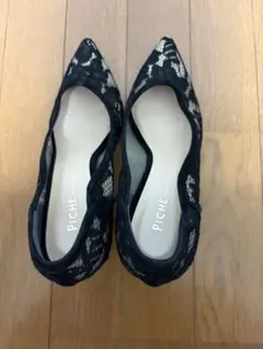 PICHE ABAHOUSE ブラックレース ハイヒール 39のサムネイル