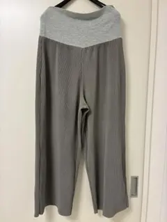 マタニティ　2点セット ワイドパンツ M-L グレー スカートM