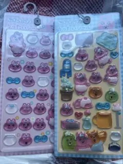 おぱんちゅうさぎ 立体シール 2種類セット