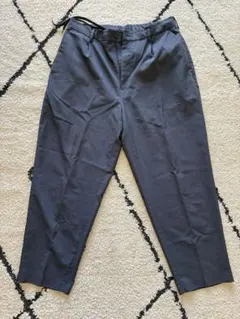 GUダークグレー ドライワイドテーパードイージーパンツ Lサイズ