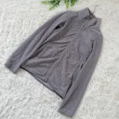 美品 UNIQLO フリースジャケット パーカー グレー M ユニクロ