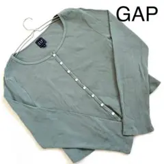 《GAP》【XL】カーディガン グリーン 長袖 ギャップ　オフィス 春秋