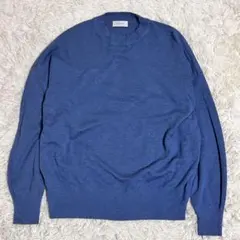 상태좋음 ADAM ET ROPE アダムエロペ クルーネック ニット ブルー系 M