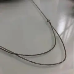 シルバー ダブルチェーン ネックレスのサムネイル