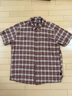 patagonia 半袖チェックシャツ XL