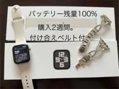Apple Watch SE 本体 ホワイト 交換用バンド２種類付