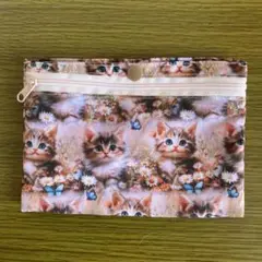5点目100円♡新品♡ハンドメイド♡ねこちゃんポーチ