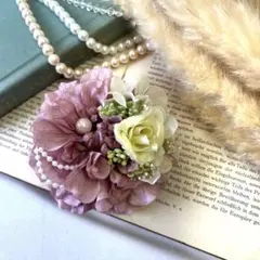 割引中！ダリアコサージュ♪019高級造花ダリア　入園式入学式卒園式卒業式に